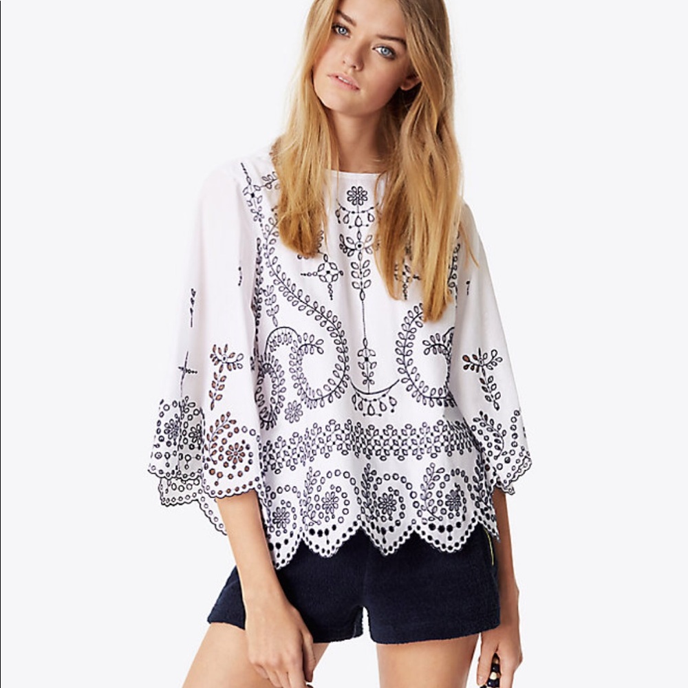 Tory Burch Embroiderer Mariana Top XS